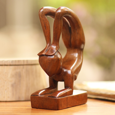 Holzskulptur - Yoga-Skulptur aus Holz