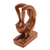 Wood sculpture, 'Abstract Gymnast' - Wood Yoga Sculpture
