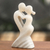 Kalksteinskulptur 'Ein Herz für Zwei' - Von balinesischen Kunsthandwerkern gefertigte romantische Skulptur aus Kalkstein