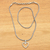 Sterling silver pendant necklace, 'Bamboo Heart' - Balinese Bamboo Motif Sterling Silver Pendant Necklace (image 2) thumbail