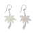 Bone dangle earrings, 'Bali Palm Trees' - Palm Tree Earrings on 925 Silver Hooks Crafted by Hand (image 2a) thumbail