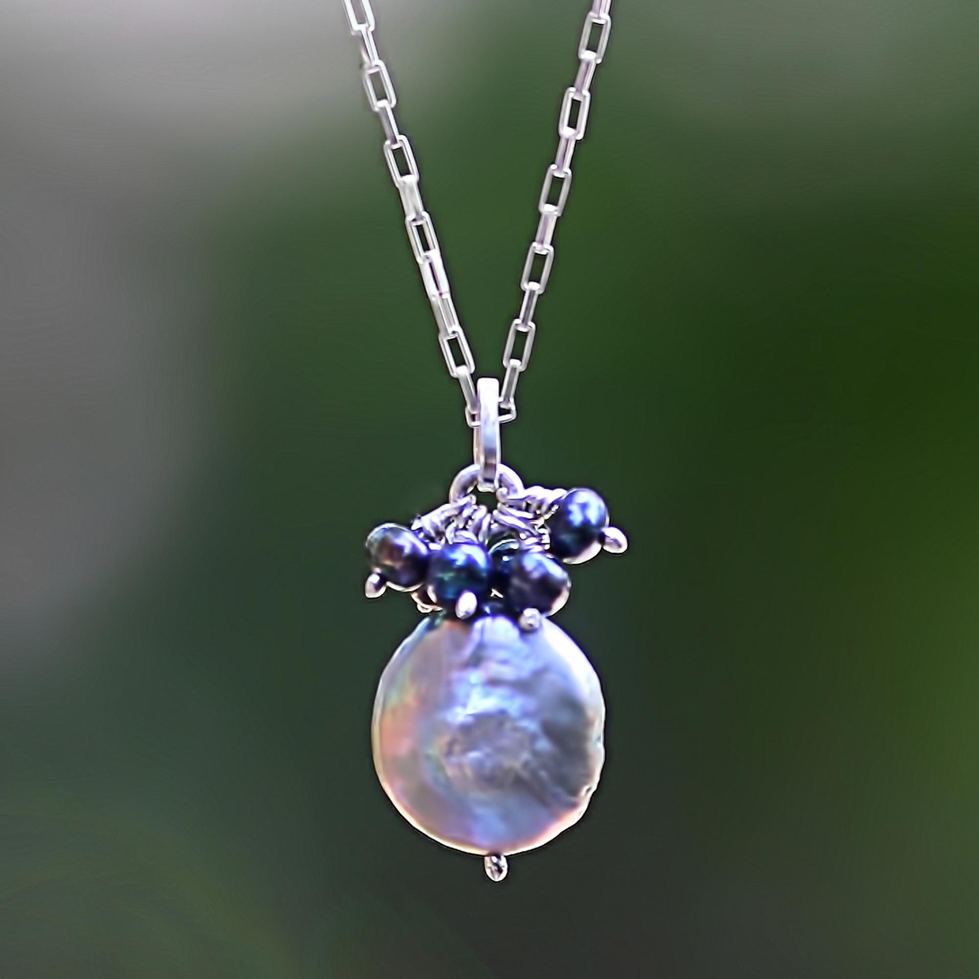 Cultured Biwa Pearl Pendant Necklace From Indonesia Sweet Coconut Cultured Biwa Pearl Pendant Necklace From Indonesia Sweet Coconut