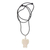 Bone and leather pendant necklace, 'White Turtle' - Hand Crafted White Turtle Pendant on Leather Cord Necklace (image 2b) thumbail