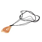 Bone pendant necklace, 'Traditional Fishing Hook' - Hand Made Cow Bone Pendant Necklace from Indonesia