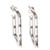 Sterling silver half hoop earrings, 'Rectangular' - Contemporary Balinese Earrings Handcrafted in 925 Silver