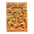 Reliefplatte aus Holz - Handgeschnitztes Relief-Wandpaneel aus Holz mit Elefantenmotiv