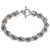 Sterling silver chain bracelet, 'Spiral Bound' - Artisan Crafted Sterling Silver Bracelet with Rope Motif (image 2a) thumbail