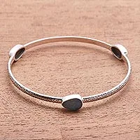 Pulsera de ópalo - Brazalete de plata esterlina con ópalo hecho a mano indonesia