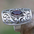 Garnet cocktail ring, 'Nature's Shield' - 925 Leaves on Sterling Silver Cocktail Ring with Garnet thumbail