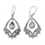Blue topaz chandelier earrings, 'Precious Hope' - Balinese Silver Chandelier Hook Earrings with Blue Topaz thumbail