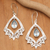 Blue topaz chandelier earrings, 'Precious Hope' - Balinese Silver Chandelier Hook Earrings with Blue Topaz (image 2b) thumbail