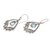 Blue topaz chandelier earrings, 'Precious Hope' - Balinese Silver Chandelier Hook Earrings with Blue Topaz