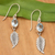 Blue topaz dangle earrings, 'Passionate Hope' - Balinese Silver Dangle Earrings with Blue Topaz