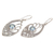 Blue topaz dangle earrings, 'Blue Wings' - Handmade Blue Topaz and Sterling Silver Dangle Earrings (image 2b) thumbail