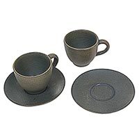 Ceramic cups and saucers, Memory (pair)