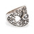 Blue topaz band ring, 'Garden of Empathy' - Blue Topaz and Silver Heart Band Ring (image 2e) thumbail