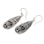 Sterling silver dangle earrings, 'Bali Fern Labyrinth' - Handcrafted Balinese Sterling Silver Hook Earrings