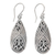 Sterling silver dangle earrings, 'Chrysalis' - Fair Trade Sterling Silver Dangle Hook Earrings (image 2) thumbail
