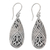Sterling silver dangle earrings, 'Chrysalis' - Fair Trade Sterling Silver Dangle Hook Earrings thumbail