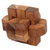 Teak wood puzzle, 'Focus' - Artisan Crafted Upcycled Teak Wood Puzzle from Java (image 2e) thumbail