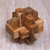 Teak wood puzzle, 'Don't Forget' - Javanese Artisan Crafted Recycled Teak Wood Puzzle thumbail