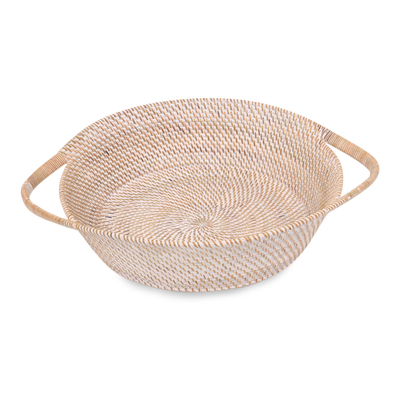 Natural fiber basket, 'Lombok Beauty' - Handwoven Natural Fiber Basket from Lombok Island