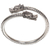 Sterling silver bangle bracelet, 'Dragon Guardians' - Handcrafted Sterling Silver Balinese Dragon Bangle Bracelet thumbail