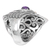 Gold accent amethyst ring, 'Starling's Gaze' - Amethyst Sterling Silver Gold Accent Ring Indonesia (image 2c) thumbail