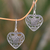 Sterling silver dangle earrings, 'Center of My Heart' - Artisan Crafted Balinese Sterling Silver Heart Earrings