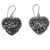 Sterling silver dangle earrings, 'Heart of Coral' - Artisan Crafted Sterling Silver Heart Earrings from Bali