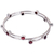 Garnet bangle bracelet, 'Orchid Twist in Red' - Hand Made Sterling Silver Garnet Bracelet Indonesia thumbail