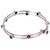 Garnet bangle bracelet, 'Orchid Twist in Red' - Hand Made Sterling Silver Garnet Bracelet Indonesia (image 2b) thumbail