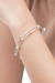 Peridot bangle bracelet, 'Orchid Twist in Green' - Hand Made Sterling Silver Peridot Bangle Bracelet Indonesia
