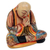 Wood sculpture, 'Deep Contemplation' - Hand Carved Wood Sculpture of Monk from Indonesia (image 2b) thumbail