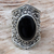 Onyx ring, 'Moonlight in Black' - Hand Made Sterling Silver and Onyx Ring from Indonesia (image 2b) thumbail