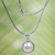Cultured mabe pearl pendant necklace, 'Silver Full Moon' - Bali Sterling Silver Cultured Mabe Pearl Pendant Necklace (image 2) thumbail