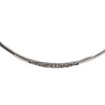 Gold accent sterling silver collar necklace, 'Swirling Vines' - Sterling Silver Gold Accent Collar Necklace from Indonesia