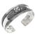 Sterling silver cuff bracelet, 'Elegant Blossom' - Sterling Silver Flower Cuff Bracelet Handmade in Indonesia thumbail