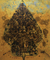 'Gunungan Tree of Life' - Pintura abstracta del árbol de la vida con el tema de la paz mundial de Java