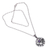 Amethyst pendant necklace, 'Moonlight Plumeria' - Amethyst Flower Necklace Handcrafted of Sterling Silver
