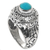 Sterling silver cocktail ring, 'Bali Ocean' - Sterling Silver and Blue Stone Cocktail Ring from Indonesia (image 2c) thumbail