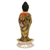 Wood statuette, 'Buddha Bless You' - Balinese Hand Painted and Hand Carved Wood Buddha Statuette (image 2d) thumbail