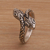 Sterling silver wrap ring, 'Infinity Snakes' - Hand Made Sterling Silver Snake Wrap Ring from Indonesia
