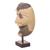 Wood mask, 'Blissful Smile' - Hand Carved and Painted Modern Balinese Mask and Stand (image 2c) thumbail