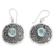 Blue topaz dangle earrings, 'Balinese Aura' - Traditional Balinese Silver Earrings with Blue Topaz