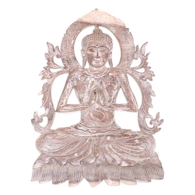 Wood relief panel, 'Buddha Meditates' - Wood Relief Panel Wall Sculpture 'Buddha Meditates' NOVICA