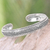 Sterling silver cuff bracelet, 'Night Swirl' - Indonesian Sterling Silver Cuff Bracelet with Swirl Pattern