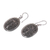 Sterling silver dangle earrings, 'Fern Connections' - Handcrafted Sterling Silver Oval Dangle Earrings from Bali