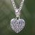 Sterling silver pendant necklace, 'Sweetheart Romance' - Indonesian Style Handcrafted Sterling Silver Heart Necklace (image 2) thumbail