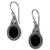 Onyx dangle earrings, 'Deepest Night' - Sterling Silver Onyx Dangle Earrings from Indonesia thumbail